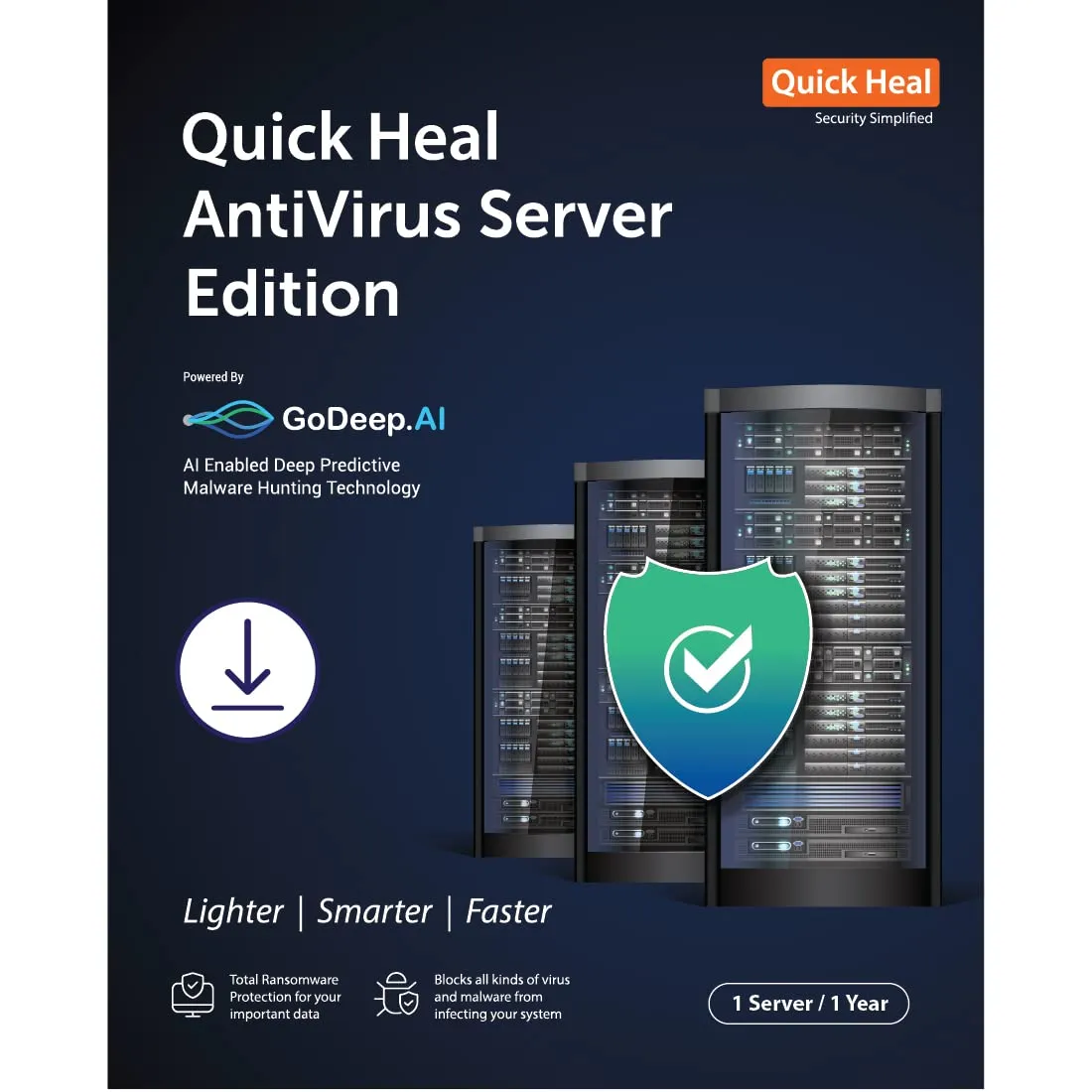 Quick Heal ER1 Server Edition 1 User 1 Year Antivirus (With Activation Scheme) view 3
